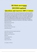 SR Meds surrrrgggg 2023/2024 updated Questions and Answers 100% Correct