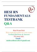 HESI RN FUNDAMENTALS TEST BANK , 100% Verified Answers | Latest 2024