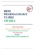 NEW FILE UPDATE: HESI PHARMACOLOGY EXAM 100% VERIFIED QUESTIONS & ANSWERS | LATEST 2023/24.  