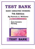 Test Bank Basic Geriatric Nursing 7th Edition by Patricia A. Williams