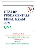 HESI RN FUNDAMENTALS FINAL EXAM 2021