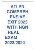 ATI PN COMPREH ENSIVE EXIT 2023 WITHNGN REAL  EXAM  2023/2024 