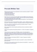 Pre-solo Written Test Questions and Answers