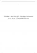 3.4 Week 3 Quiz BUS 5431 - Managerial Accounting [2023 Spring 2] Guaranteed Success