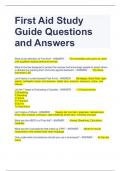 First Aid Study Guide Questions and Answers