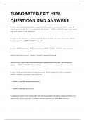 ELABORATED EXIT HESI QUESTIONS AND ANSWERS 