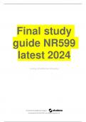 Final study guide NR599 latest 2024
