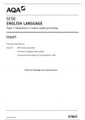 GCSE AQA June 2024 English Language Paper 1 Including Mark Scheme