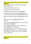 Agile E1 Test Questions and Answers Latest Update 2024 GRADED A+.