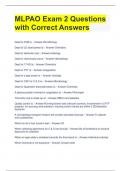 MLPAO Exam 2 Questions with Correct Answers 