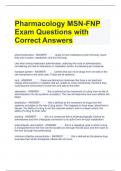 Pharmacology MSN-FNP Exam Questions with Correct Answers