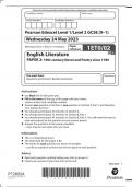 GCSE EDEXCEL May 2023 English Literature Paper 2 Including Mark Scheme