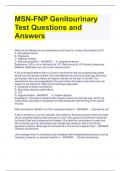 MSN-FNP Genitourinary Test Questions and Answers