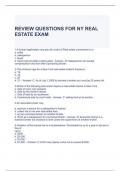 REVIEW QUESTIONS FOR NY REAL ESTATE EXAM