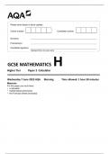 AQA GCSE MATHEMATICS H Higher Tier Paper 2 Calculator