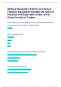 Medical-Surgical Nursing Concepts &  Practice 3rd Edition Chapter 29: Care of  Patients with Disorders of the Lower  Gastrointestinal System