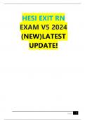 HESI EXIT RN EXAM V5 2024 (NEW)LATEST UPDATE!