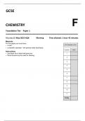 AQA GCSE  CHEMISTRY F Foundation Tier Paper 1 2023