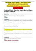 Pharmacology Nurs 251 Module 8  Exam Version 1 And 2. 2024 Update For Portage Learning  Accurate Questions And Answers  Verified A+ Grade.