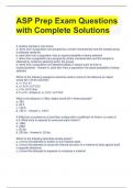 ASP Prep Exam Questions with Complete Solutions 