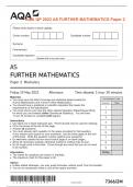 AQA QP 2023 AS FURTHER MATHEMATICS Paper 2 (7366/2M)