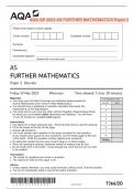 AQA QP 2023 AS FURTHER MATHEMATICS Paper 2 (7366/2D)