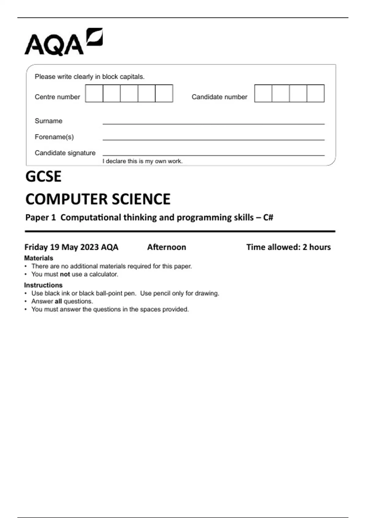 aqa-gcse-computer-science-paper-1-computational-thinking-and