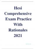 2021/2022 HESI Comprehensive Practice Exam Questions and Answers With Rationales