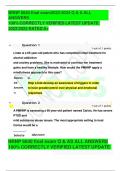 NRNP 6640 final exam2023-2024 Q & A ALL ANSWERS 100% CORRECTLY VERIFIED LATEST UPDATE 2022/2023 RATED A+ Linda is a 65-year-old patient who has completed initial treatment for alcohol addiction and anxiety problems. She is motivated to continue her treatm