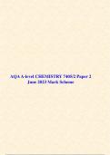 AQA A-level CHEMISTRY 7405/2 Paper 2 June 2023 Mark Scheme