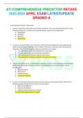 ATI COMPREHENSIVE PREDICTOR RETAKE 2023-2024 APRIL EXAM LATEST UPDATE GRADED A Comprehensive predictor retake 2019 1. A nurse is assessing a client who has received an antibiotic. The nurse should identify which of the following findings as an indication 