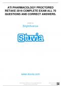 ATI PHARMACOLOGY PROCTORED RETAKE 2019 NGN COMPLETE EXAM ALL 70 QUESTIONS AND CORRECT ANSWERS.