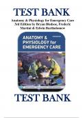  Anatomy & Physiology for Emergency Care 3rd Edition by Bryan Bledsoe ISBN 9780135211458-Test Bank