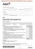 AQA QP 2023 AS FURTHER MATHEMATICS Paper 2 Statistics (7366/2S)