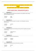 NURS 6512: ADVANCED HEALTH ASSESMENT 2023/2024 FINAL EXAM. 101 QUESTIONS WITH 100% CORRECT ANSWERS.  LATEST UPDATE 2024, GUARANTEED SCORE A+