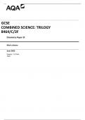 AQA GCSE COMBINED SCIENCE: TRILOGY 8464/C/2F Chemistry Paper 2F  Mark scheme 2023