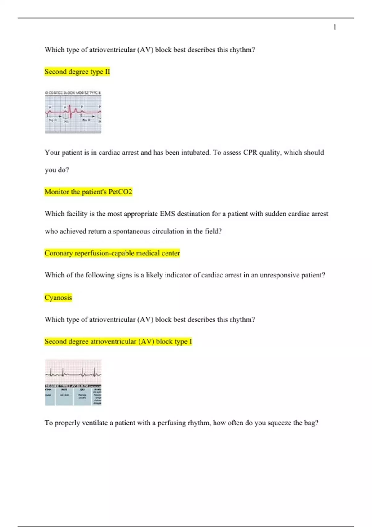 ACLS Questions and Answers 100 Pass Latest Update 2024 Acls Stuvia US