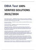2024 LATEST DBIA Test 100% VERIFIED SOLUTIONS 