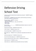 LATEST Defensive Driving School Test 2024
