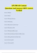 API 580 All Content Questions And Answers 100% correct  Verified