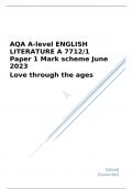 AQA A-level ENGLISH LITERATURE A Paper 1 Mark scheme June 2023