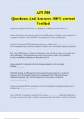 API 580 Questions And Answers 100% correct  Verified