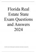  Florida Real Estate State Exam Questions and Answers 2024