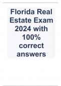 Florida Real Estate Exam 2024/2025 with 100%  correct answers