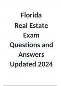 Florida Real Estate Exam Questions and Answers Updated 2024