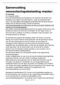 Samenvatting Compendium Vennootschapsbelasting -  Vennootschapsbelasting (4VENBENL)