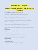 NASM CNC Chapter 3 Questions And Answers 100% correct Verified