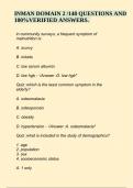 INMAN DOMAIN 1 /324 QUESTIONS AND CORRECT ANSWERS, INMAN DOMAIN 2 /148 QUESTIONS AND 100%VERIFIED ANSWERS & INMAN DOMAINS 3 & 4 /300 QUESTIONS AND ANSWERS 100%VERIFIED.