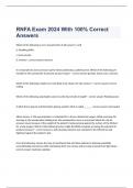 RNFA Exam 2024 With 100% Correct Answers