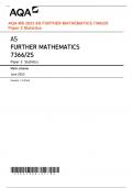 AQA MS 2023 AS FURTHER MATHEMATICS 7366/2S Paper 2 Statistics